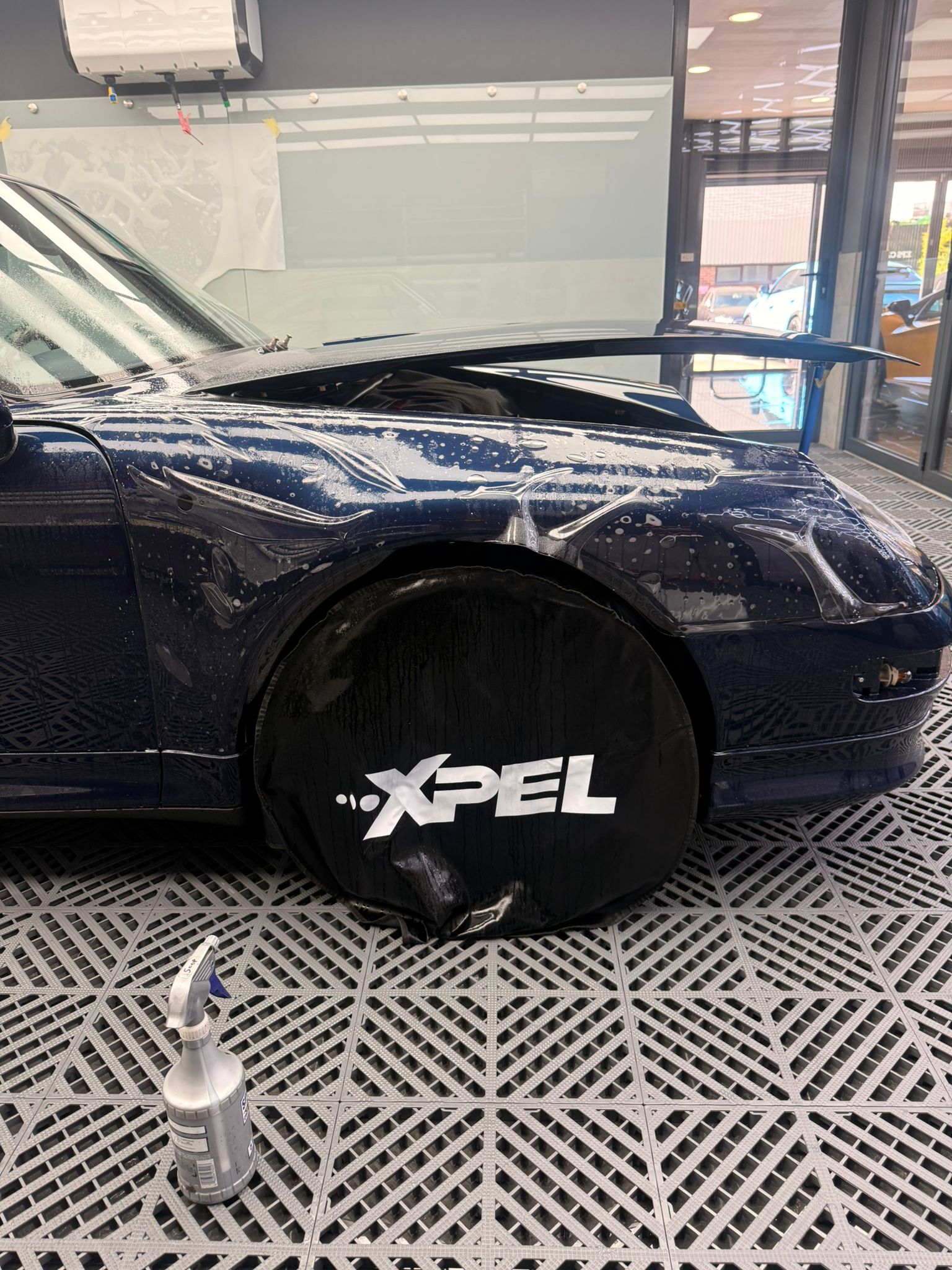 Porsche 993 front quarter XPEL coverage