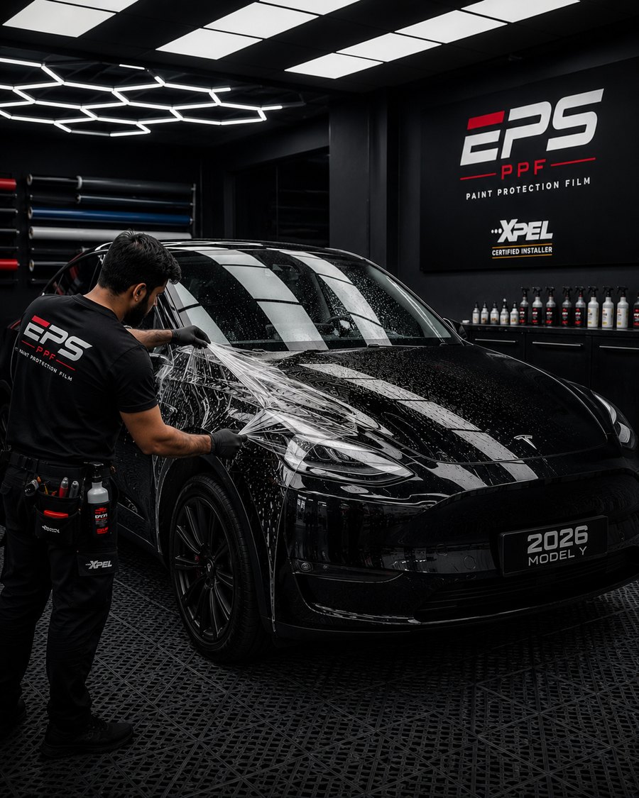 Tesla Model Y full front XPEL PPF install