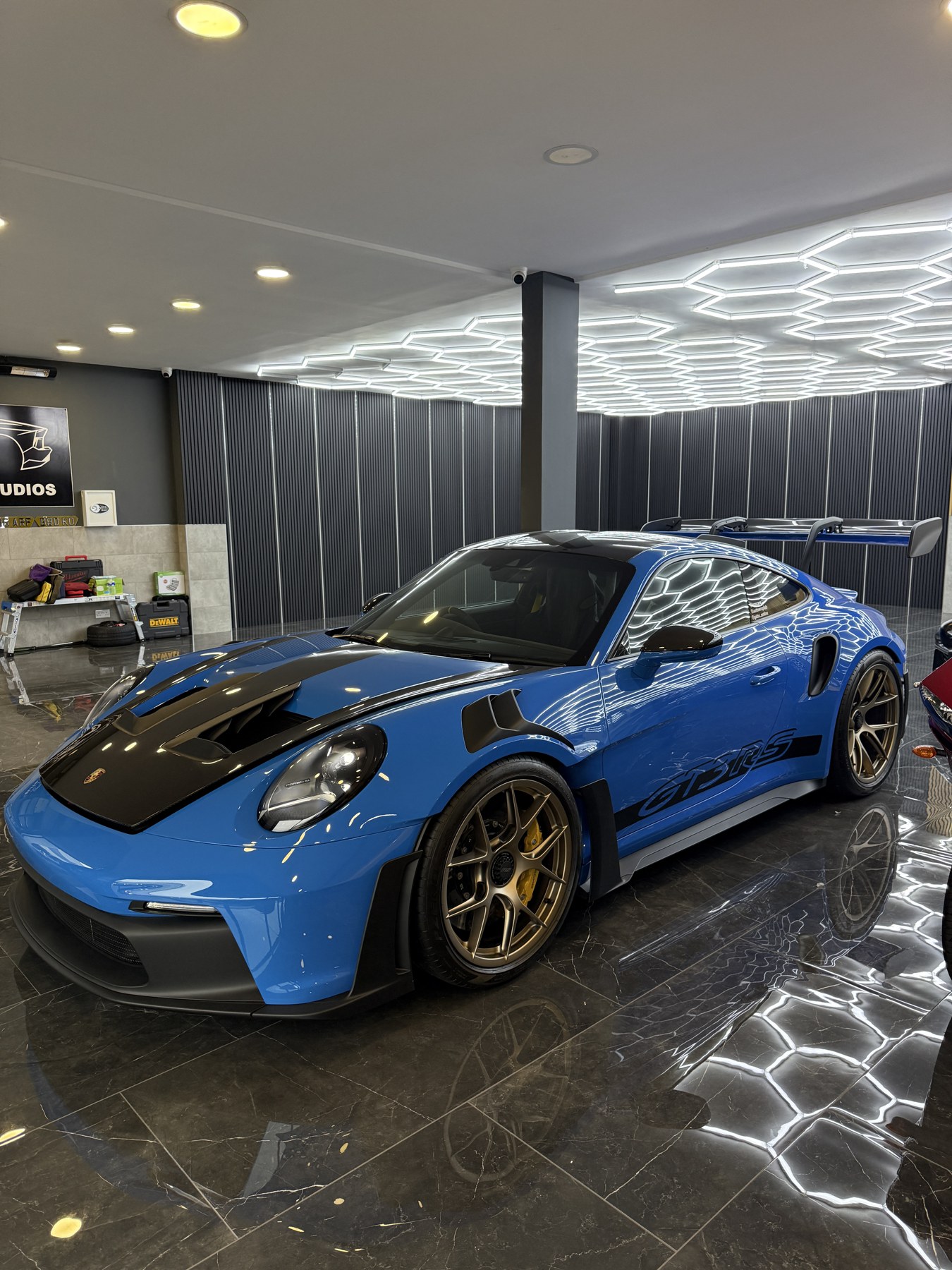Porsche GT3 RS front end with full XPEL PPF coverage