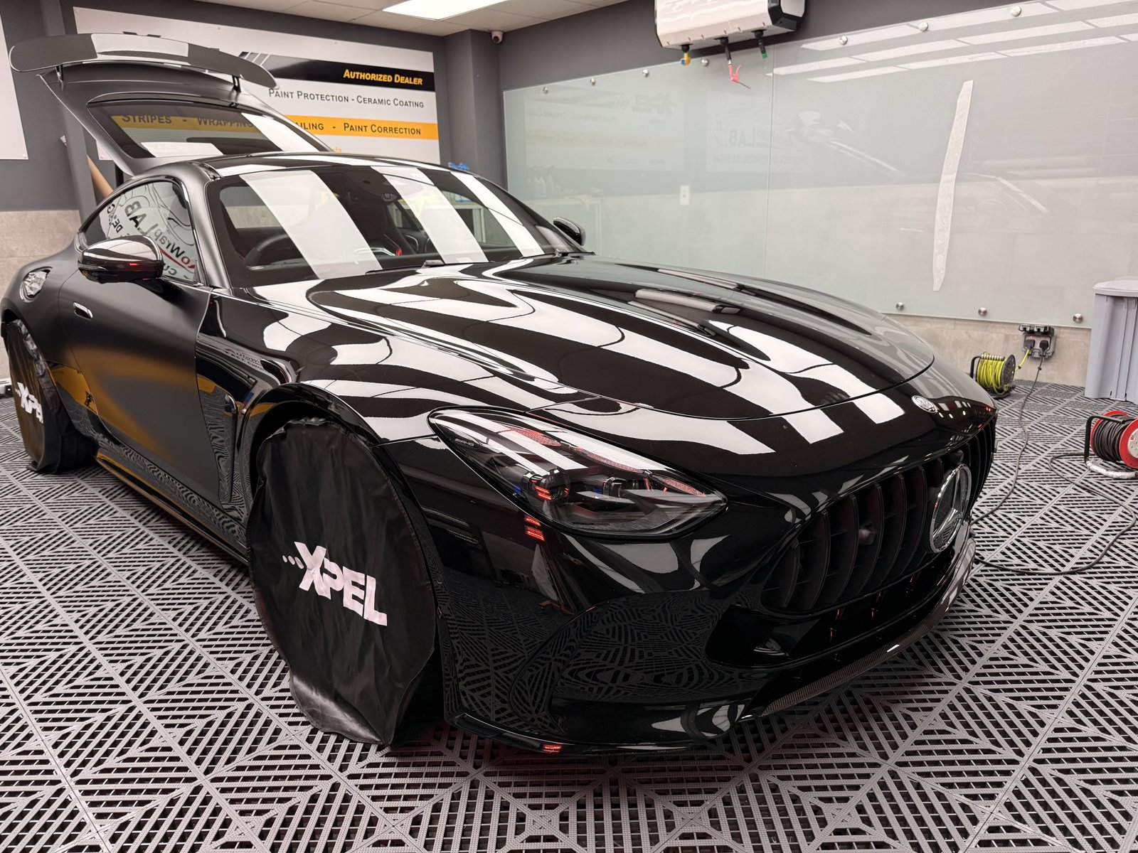 Mercedes-AMG GT mid-install PPF coverage
