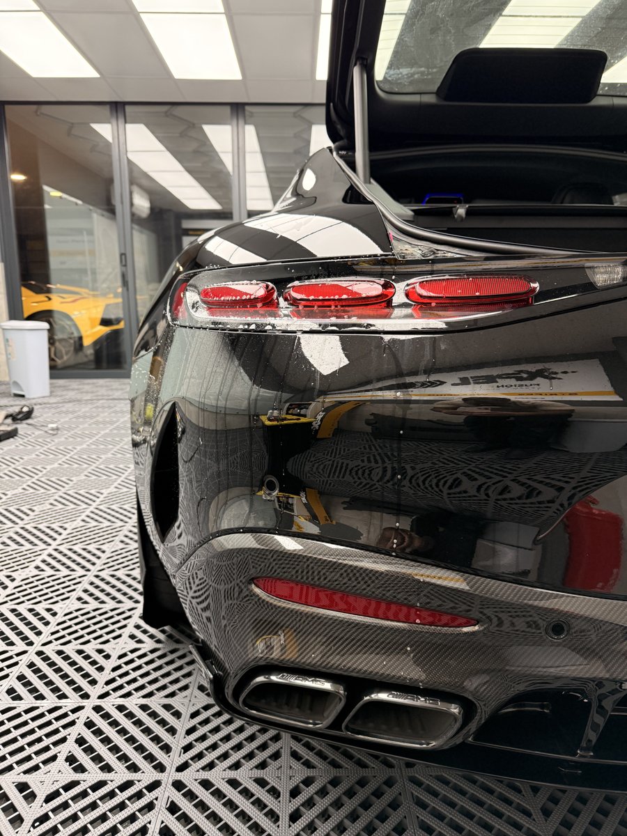 Mercedes rear-end PPF coverage detail