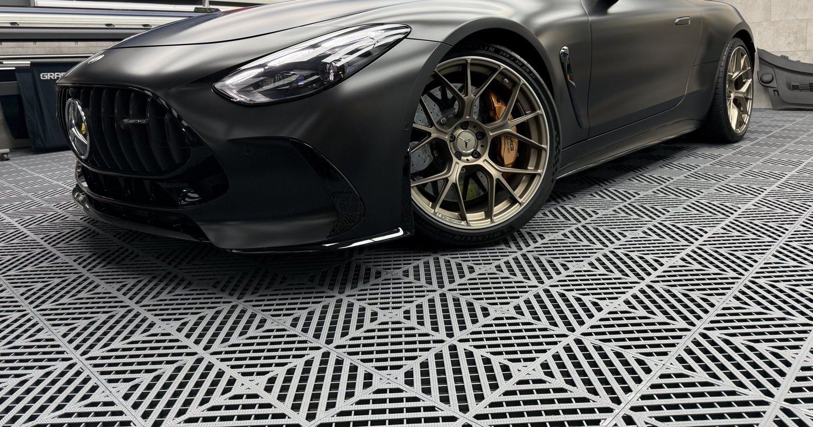 Mercedes-AMG GT side profile with full front PPF coverage