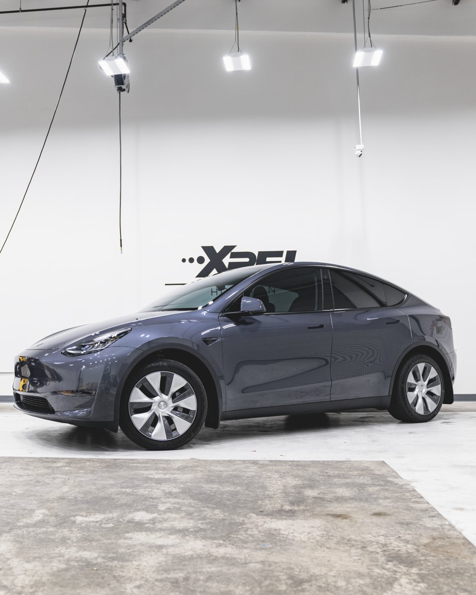 Tesla Model Y with XPEL PRIME XR Plus window tint